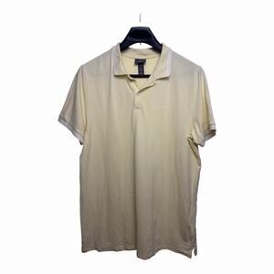 H&M Mens XL Slim Fit Polo Shirt Yellow Équipe d’Artistes Cotton Short Sleeve